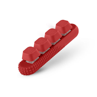 4-Button Fidget Clicker - Loud Click Switches, Textured Design for Stress Relief & Focus Aid with Lanyard (Red)